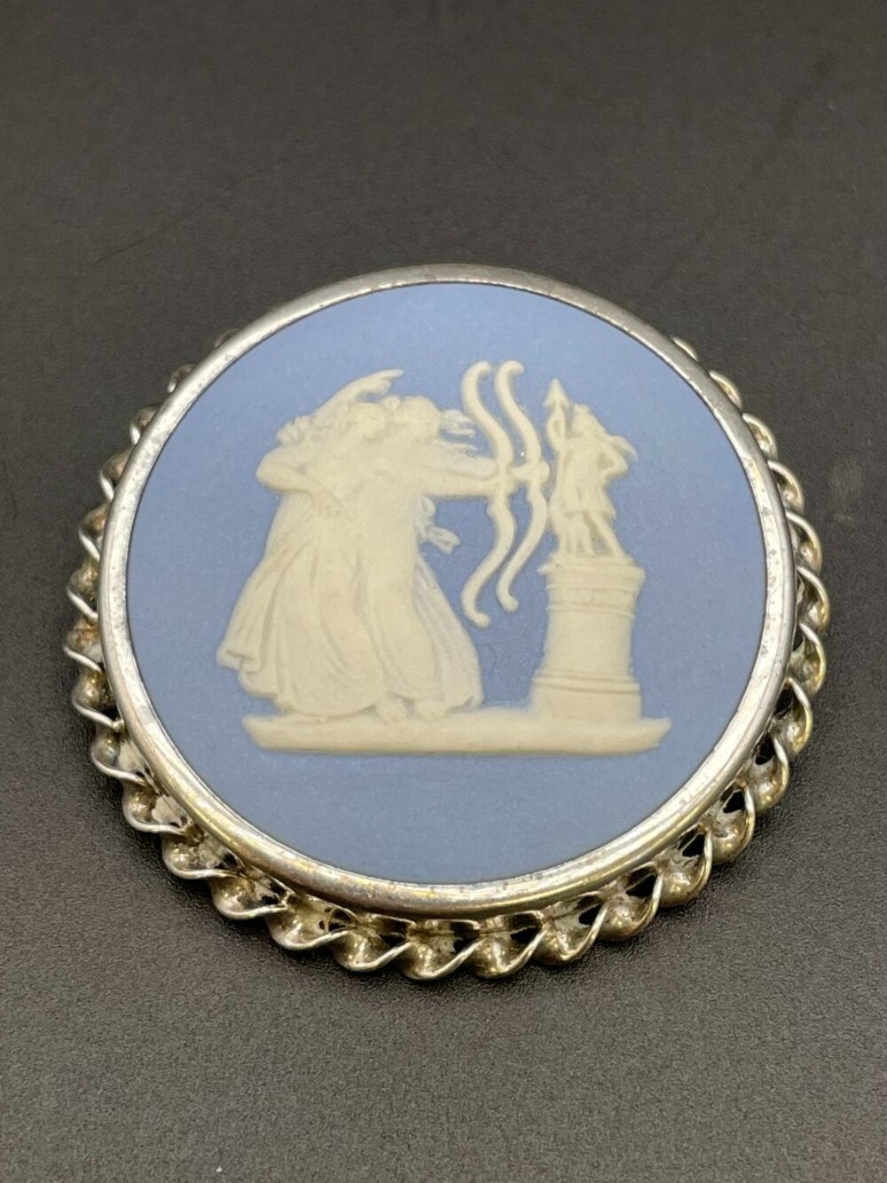 1960's Wedgwood "The Archers" Sterling Silver Brooch/Pendant E.C.